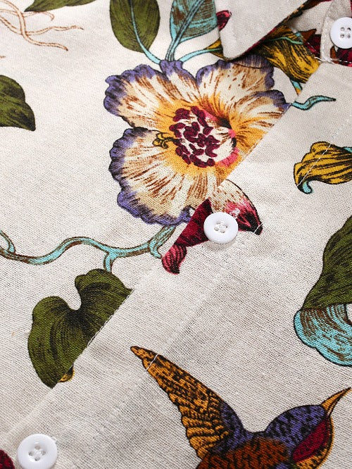 Men's Short Sleeve Floral Shirt Beach Shirt