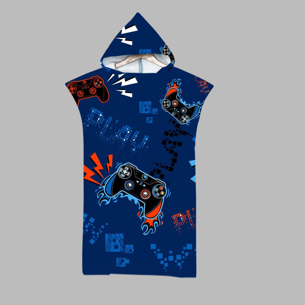 Beach Swim Print Hooded Towel - My Beach Kit