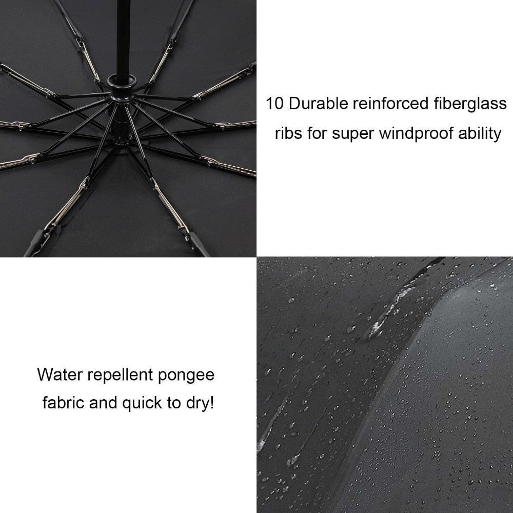 Wind Resistant Folding Automatic Umbrella - My Beach Kit