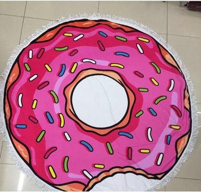 Microfiber Round Fringed Beach Towel - My Beach Kit