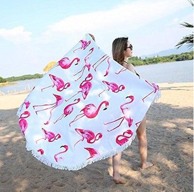 Microfiber Round Fringed Beach Towel - My Beach Kit