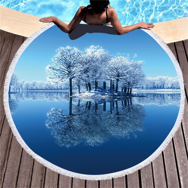 Round Printed Beach Towel - My Beach Kit