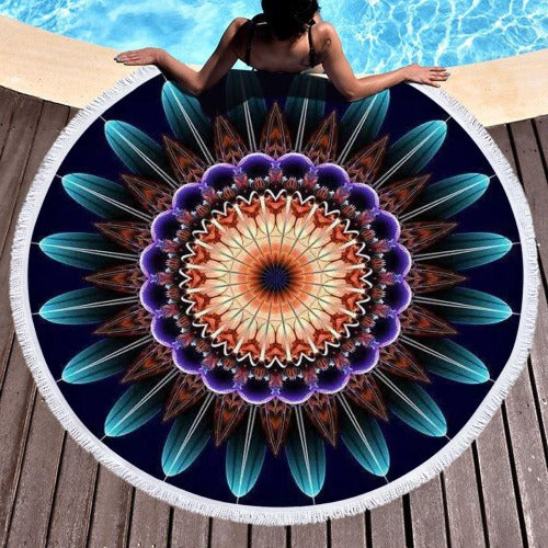 Microfiber 3D Printed Round Beach Towel - My Beach Kit