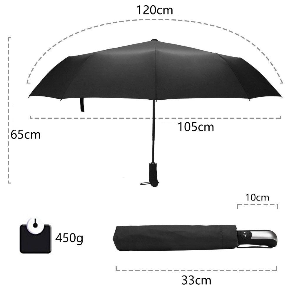 Wind Resistant Folding Automatic Umbrella - My Beach Kit