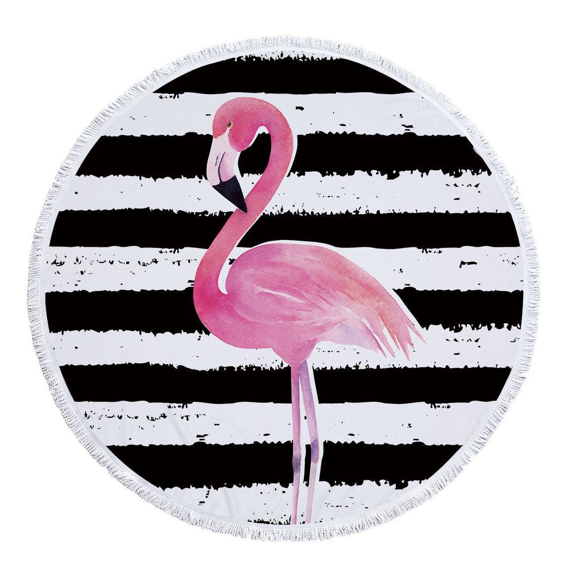 Flamingo round beach towel - My Beach Kit