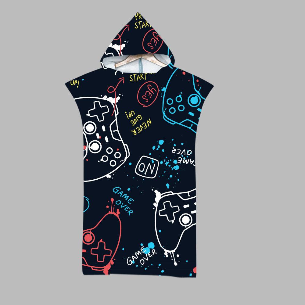 Beach Swim Print Hooded Towel - My Beach Kit