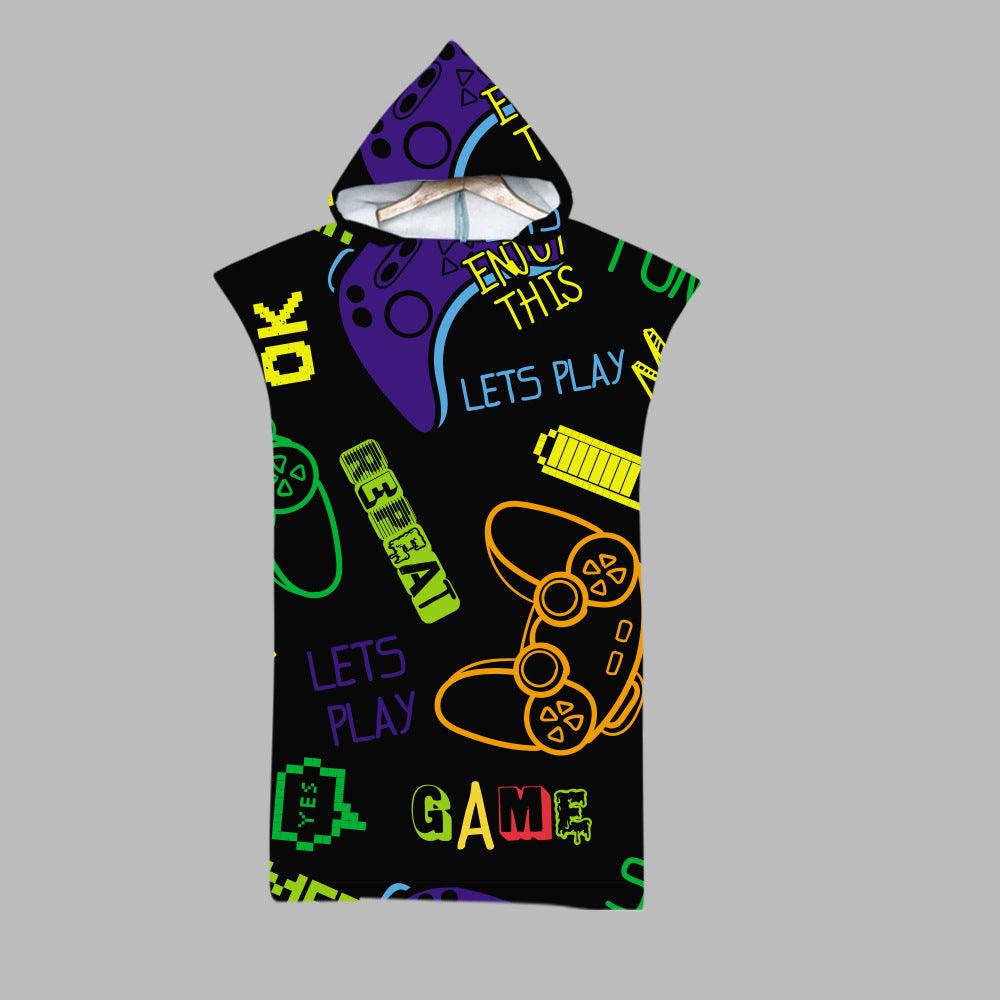 Beach Swim Print Hooded Towel - My Beach Kit