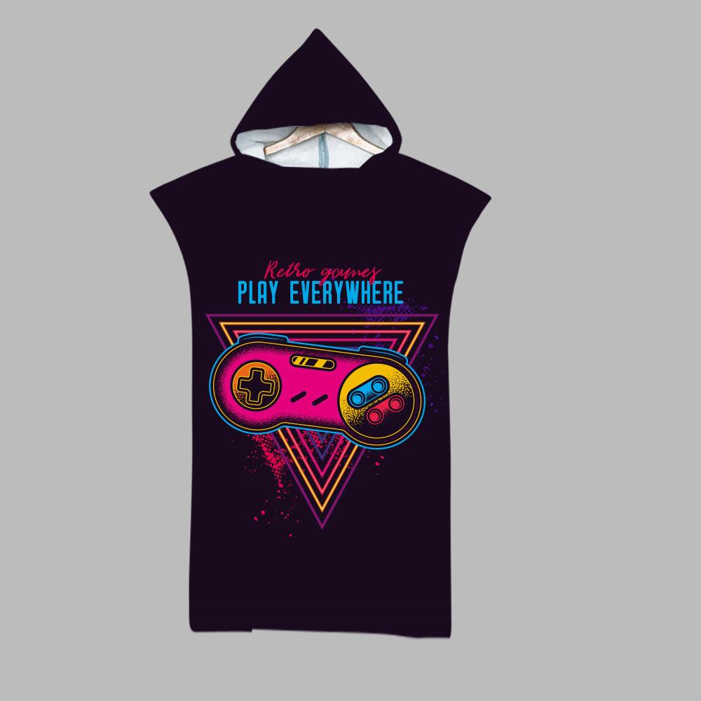 Beach Swim Print Hooded Towel - My Beach Kit