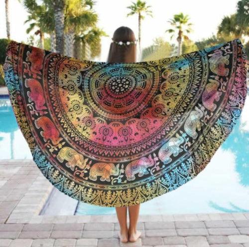 Casual Beach Mat Round Retro Shawl - My Beach Kit
