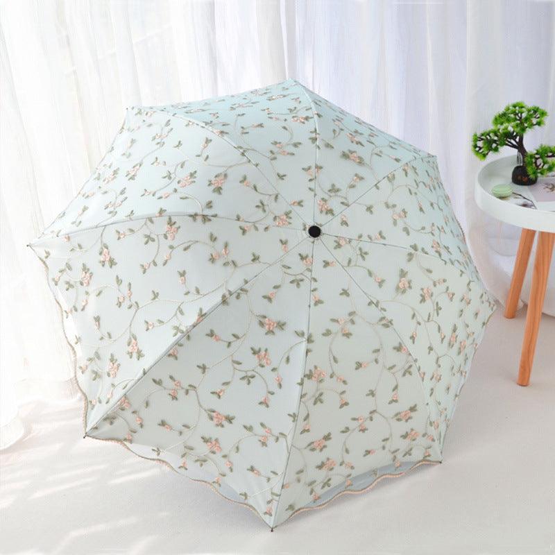 Double Lace Embroidered Sunshade Umbrella - My Beach Kit