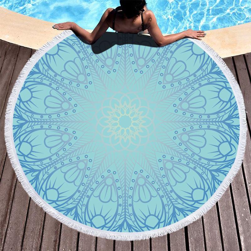 Fringed Round Beach Towel - My Beach Kit