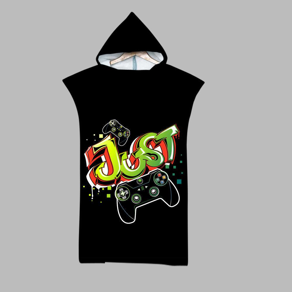 Beach Swim Print Hooded Towel - My Beach Kit
