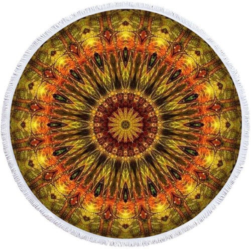 Microfiber 3D Printed Round Beach Towel - My Beach Kit