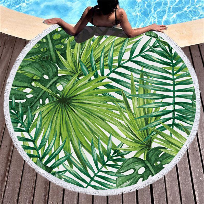 Round Printed Beach Towel - My Beach Kit