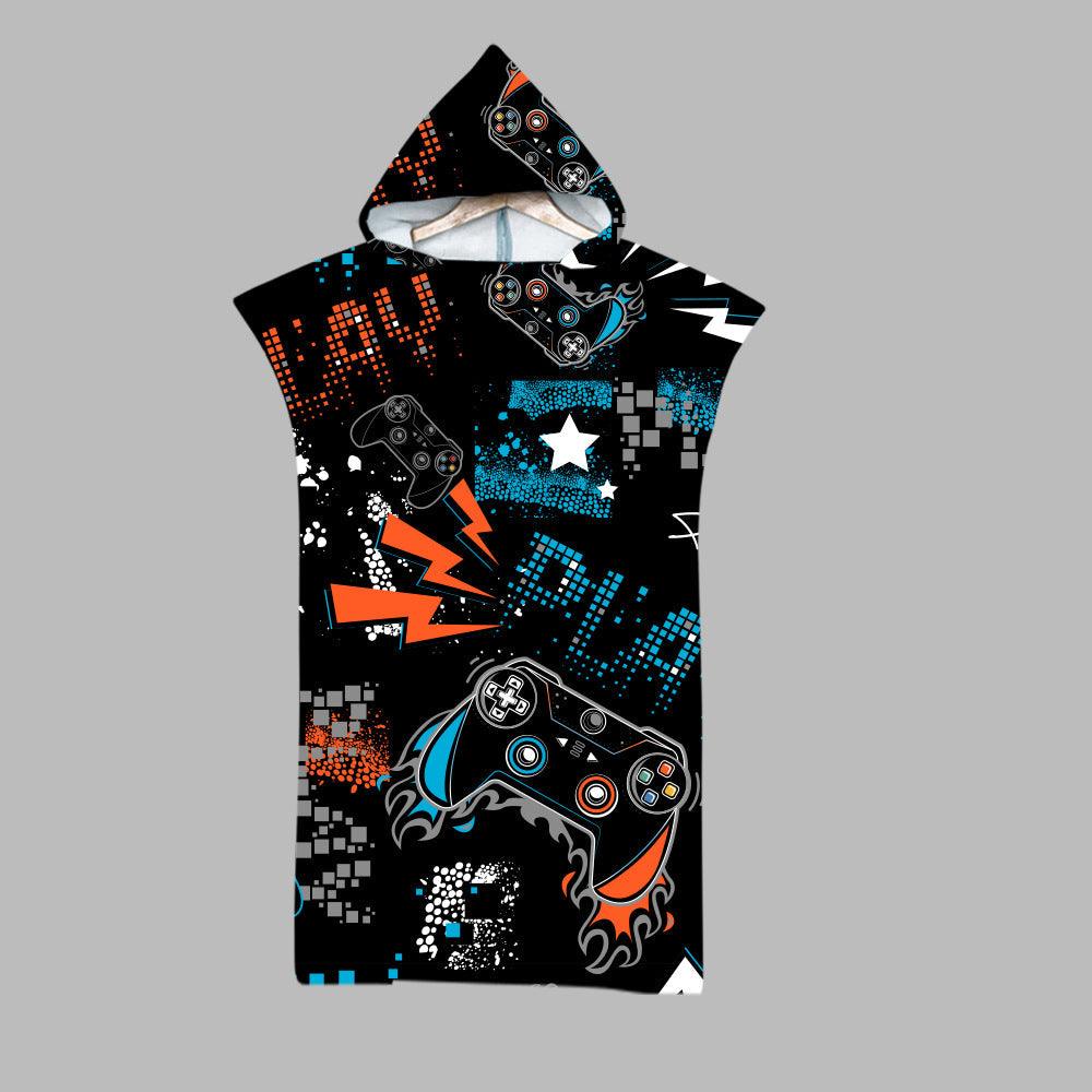 Beach Swim Print Hooded Towel - My Beach Kit