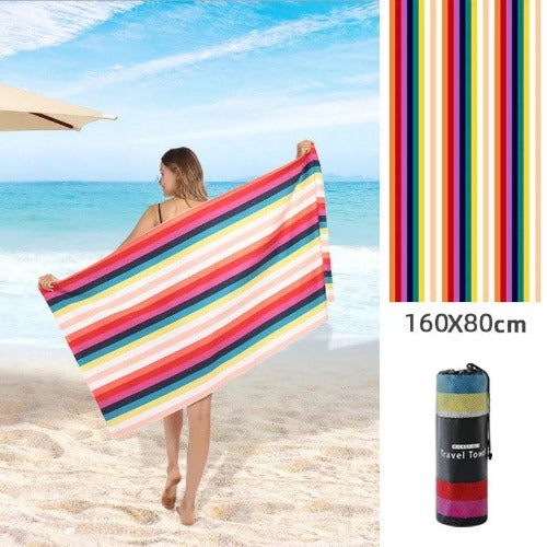 Double Sided Fleece Printed Microfiber Towel - My Beach Kit