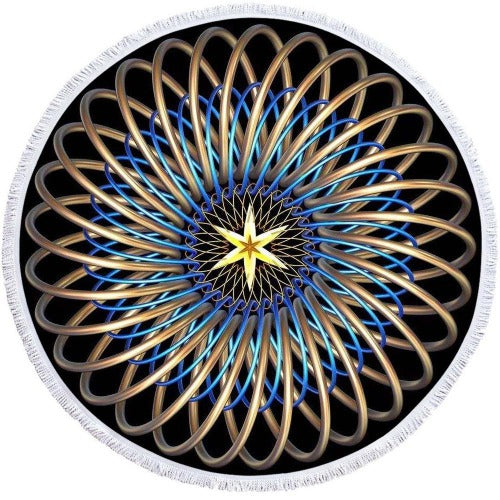 Microfiber 3D Printed Round Beach Towel - My Beach Kit