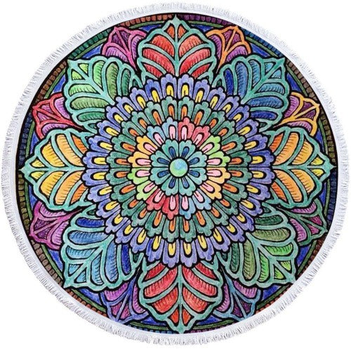 Microfiber 3D Printed Round Beach Towel - My Beach Kit