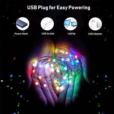 USB Smart Bluetooth Led Copper Wire String Light App Control Christmas Tree Decor New Year Fairy Light Garland Christmas Decoration - My Beach Kit