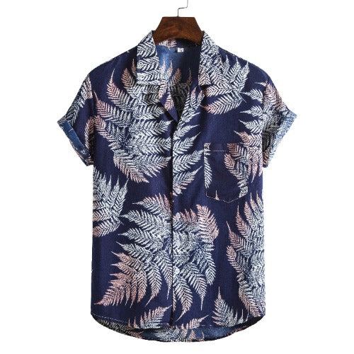 Men Short sleeved beach shirts