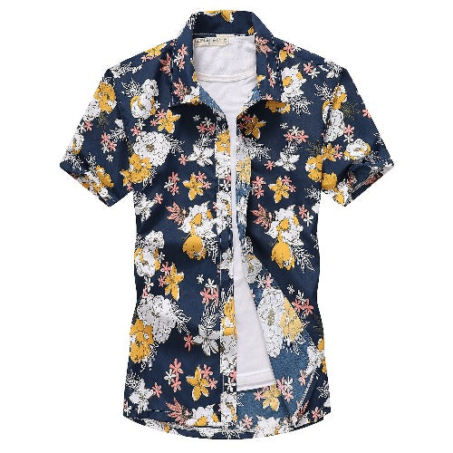 Beach shirt with short sleeves