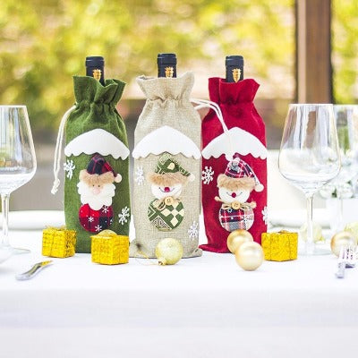 Christmas Wine Bottle Socks Decorations - My Beach Kit