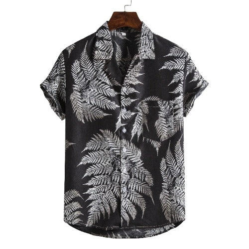 Men Short sleeved beach shirts