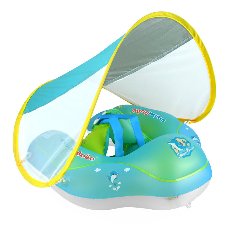 Baby Swimming Float With Canopy Inflatable Infant Floating Ring Kids S