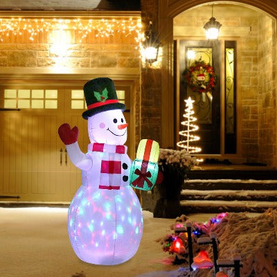 Christmas LED Lights Glowing Santa Tree Snowman Inflatable Doll Outdoor Yard Garden Decor - My Beach Kit