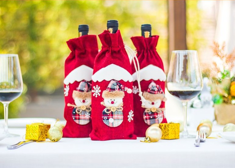 Christmas Wine Bottle Socks Decorations - My Beach Kit