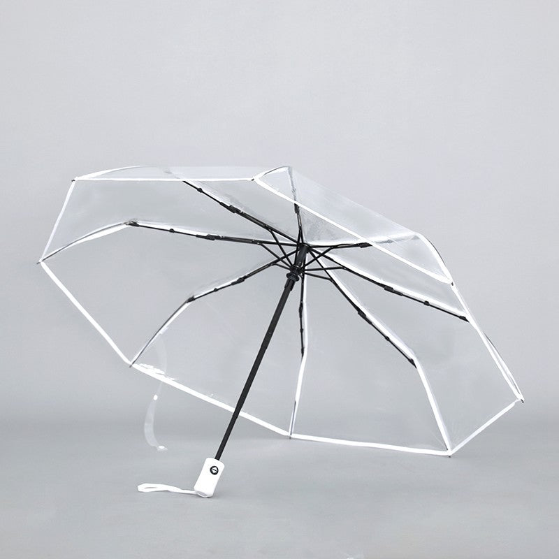 Transparent umbrella female folding umbrella