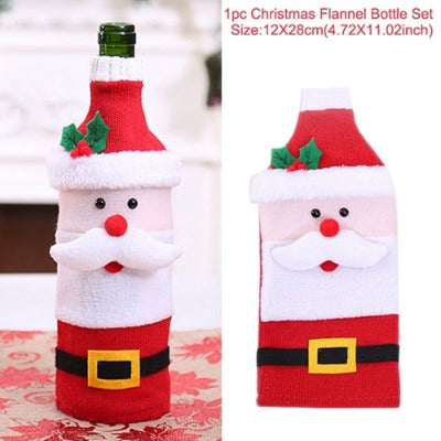 Christmas Wine Bottle Socks Decorations - My Beach Kit