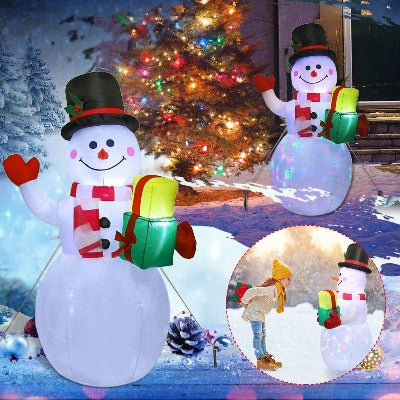 Christmas LED Lights Glowing Santa Tree Snowman Inflatable Doll Outdoor Yard Garden Decor - My Beach Kit