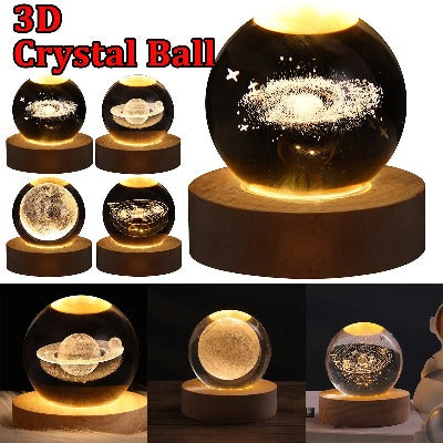 LED Night Light Galaxy Crystal Ball Table Lamp - My Beach Kit