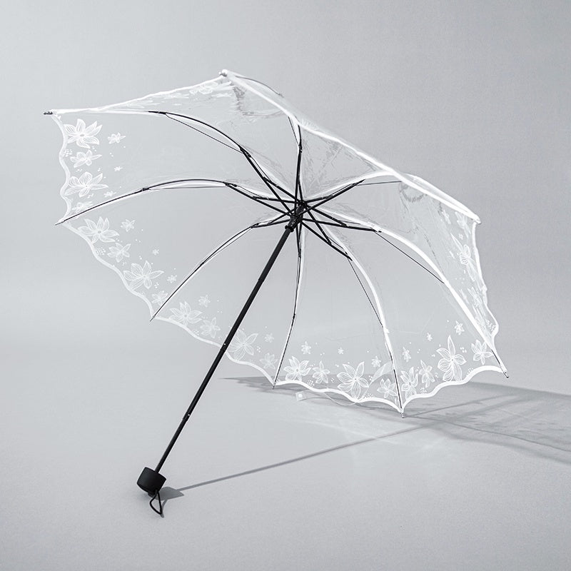 Transparent umbrella female folding umbrella