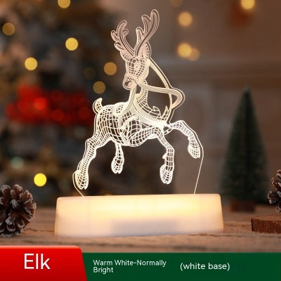 Christmas Decoration 3D Lamp Acrylic LED Night Lights - My Beach Kit