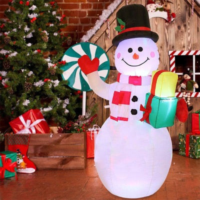 Christmas LED Lights Glowing Santa Tree Snowman Inflatable Doll Outdoor Yard Garden Decor - My Beach Kit