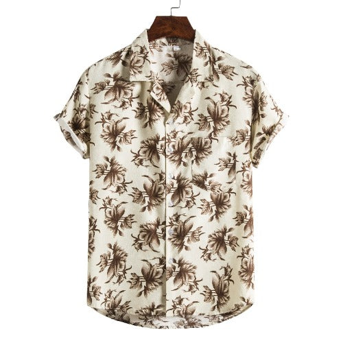 Men Short sleeved beach shirts