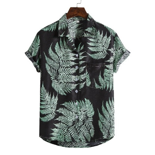 Men Short sleeved beach shirts