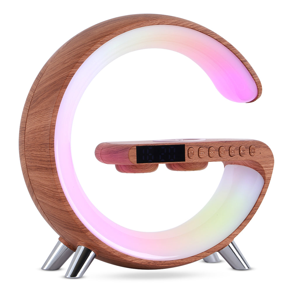 2023 New Intelligent G Shaped LED Lamp Bluetooth Speake Wireless Charger Atmosphere Lamp App Control For Bedroom Home Decor - My Beach Kit