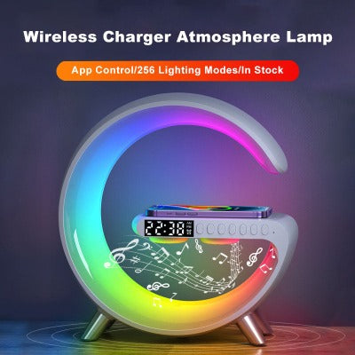 2023 New Intelligent G Shaped LED Lamp Bluetooth Speake Wireless Charger Atmosphere Lamp App Control For Bedroom Home Decor - My Beach Kit