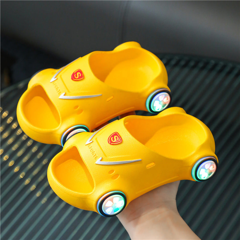 Kids Glowing Slippers Cartoon Car Sandals - My Beach Kit