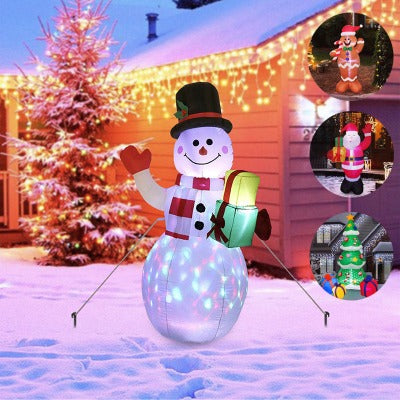 Christmas LED Lights Glowing Santa Tree Snowman Inflatable Doll Outdoor Yard Garden Decor - My Beach Kit