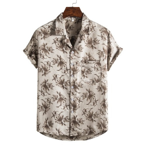 Men Short sleeved beach shirts