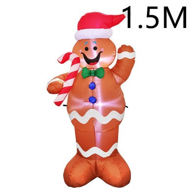 Christmas LED Lights Glowing Santa Tree Snowman Inflatable Doll Outdoor Yard Garden Decor - My Beach Kit