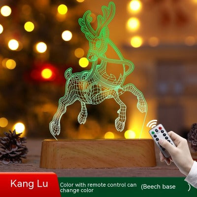 Christmas Decoration 3D Lamp Acrylic LED Night Lights - My Beach Kit