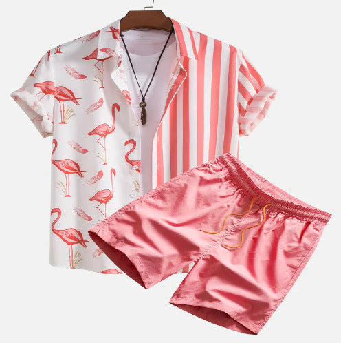 Short Sleeve Shirt Beach Pants Suit - My Beach Kit