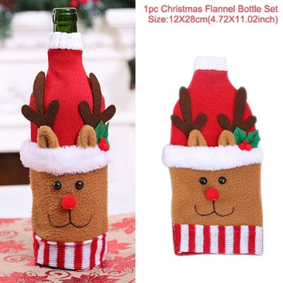 Christmas Wine Bottle Socks Decorations - My Beach Kit