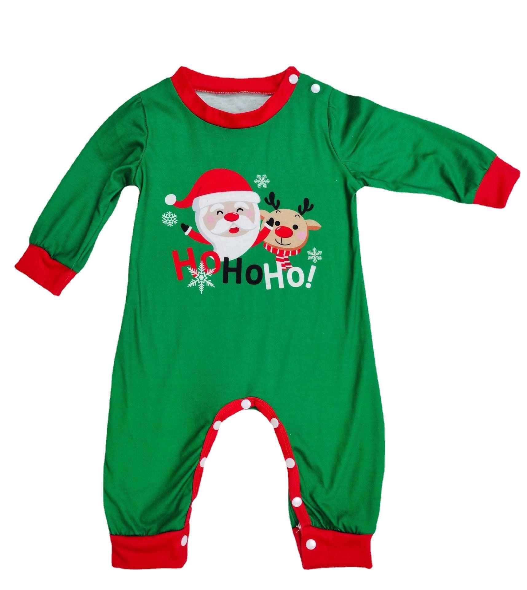 Christmas Pajamas For Family Matching Family Christmas PJs Sets Santa Claus Printed Top Sleepwear - My Beach Kit