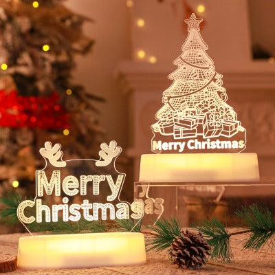 Christmas Decoration 3D Lamp Acrylic LED Night Lights - My Beach Kit